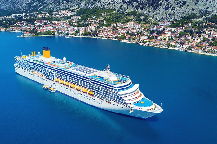 Cruise ship in ocean