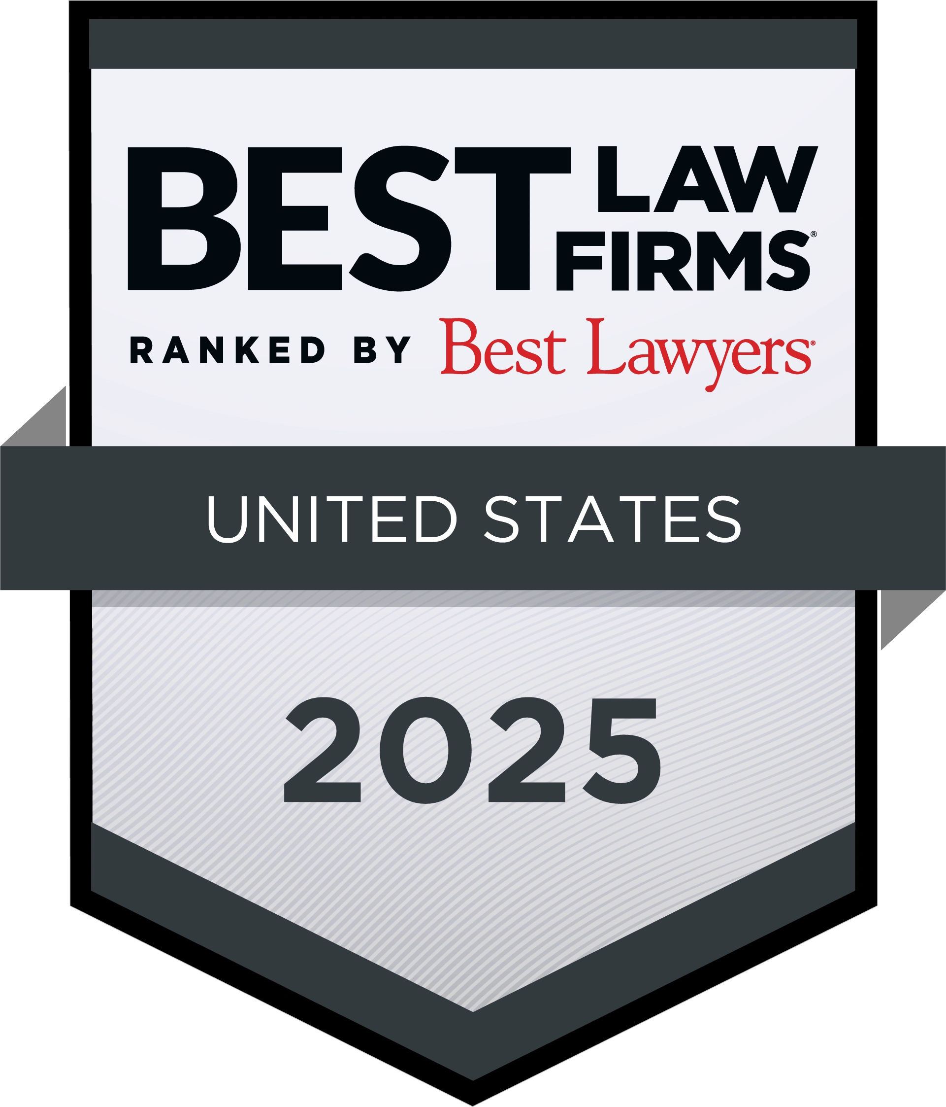 The Best Law Firms award badge for 2025