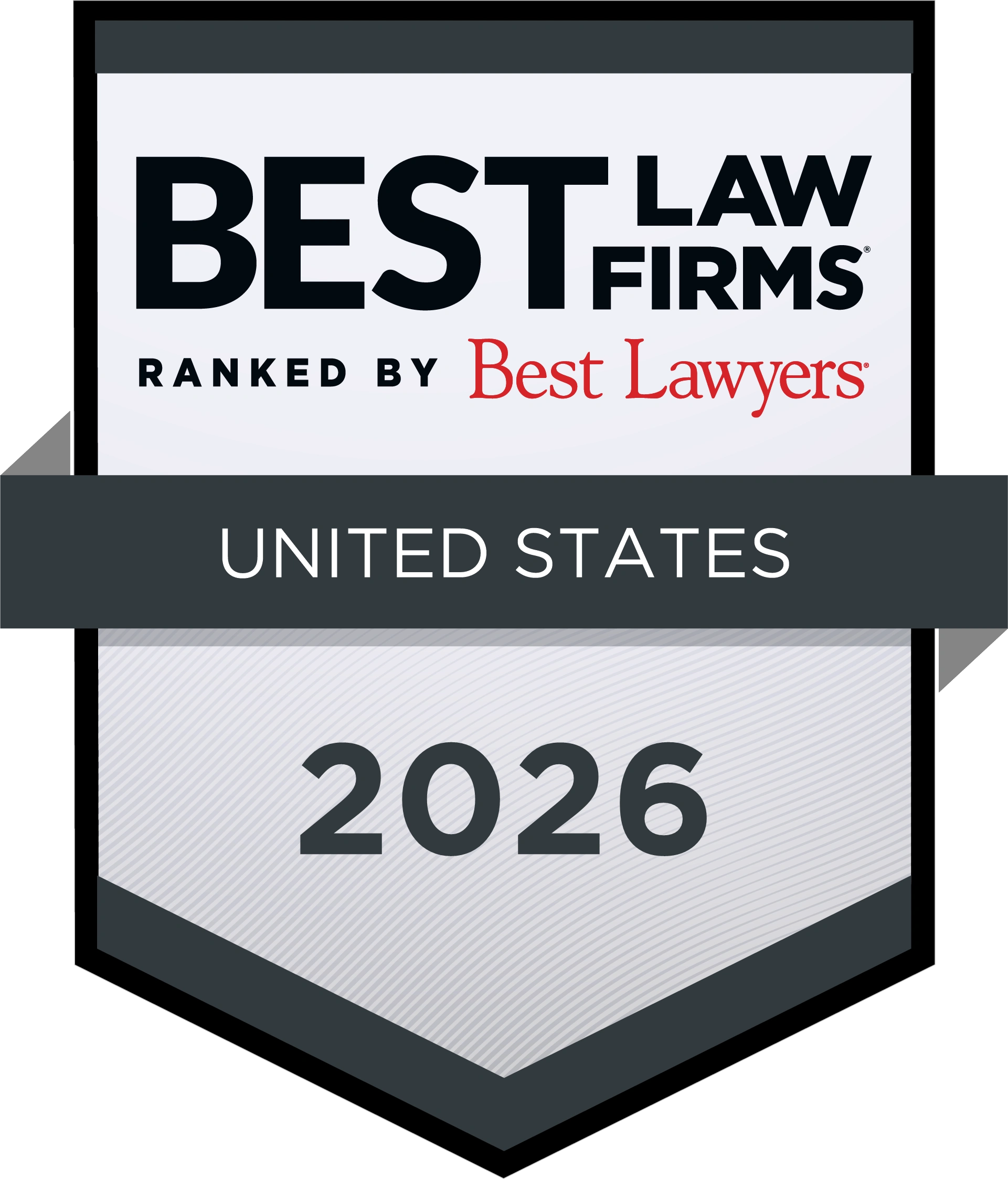 The Best Law Firms award badge for 2026